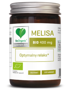 Melisa BIO 400 mg – suplement diety z ekologicznym ekstraktem z melisy BeOrganic