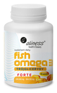 Fish Omega-3 FORTE Trójglicerydy marki Aliness – naturalny olej rybi bogaty w EPA i DHA