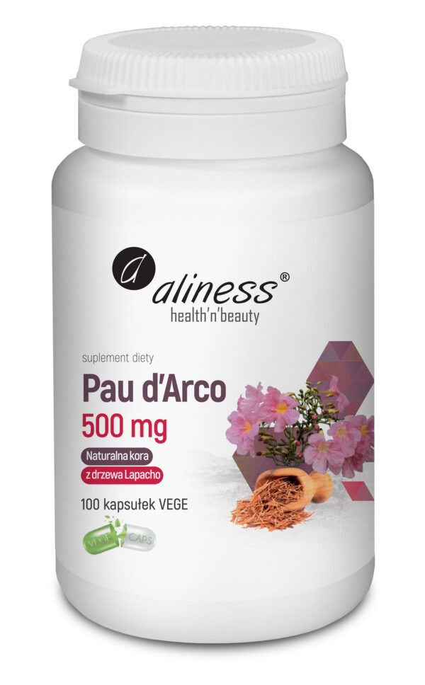 Pau d’Arco 500 mg Aliness – naturalna kora Lapacho wspierająca odporność i zdrowie organizmu