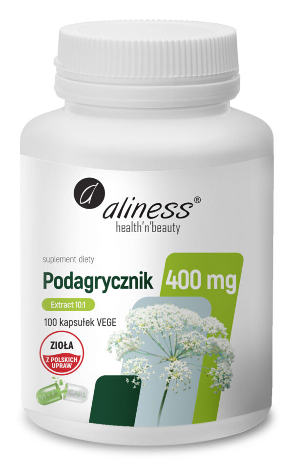 Podagrycznik 400 mg Aliness – ekstrakt 10:1 z polskich upraw