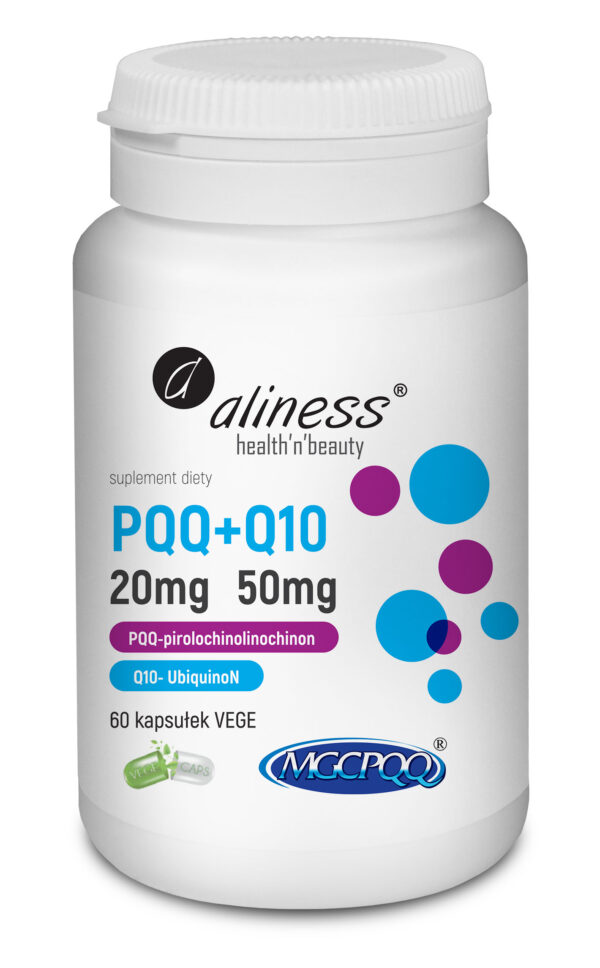 PQQ MGCPQQ 20 mg + Q10 50 mg Aliness naturalna forma PQQ i koenzym Q10