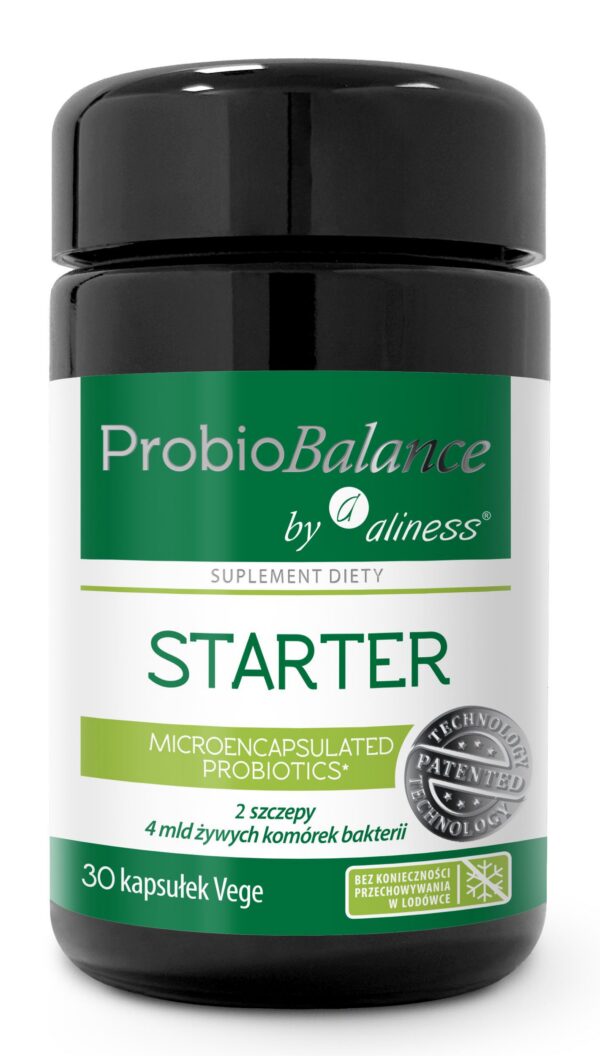 ProbioBalance STARTER marki Aliness – probiotyk z mikrokapsułkowanymi szczepami i prebiotykiem Fibregum™ Bio LAW