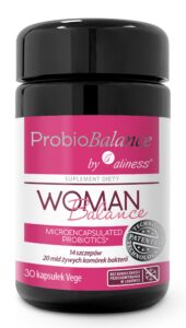 ProbioBalance Woman Balance – probiotyk dla kobiet, 20 mld bakterii/kaps., 14 szczepów, Fibregum™ Bio LAW