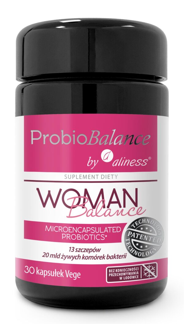 ProbioBalance Woman Balance – probiotyk dla kobiet, 20 mld bakterii/kaps., 14 szczepów, Fibregum™ Bio LAW
