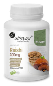 Reishi ekstrakt owocniki 40/20/1 400 mg Aliness – suplement diety w kapsułkach VEGE