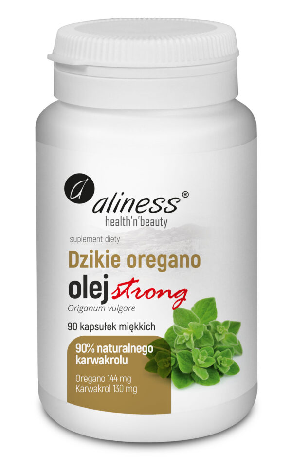 Dzikie Oregano Olej STRONG marki Aliness – 100% naturalny olejek z oregano z 90% karwakrolu