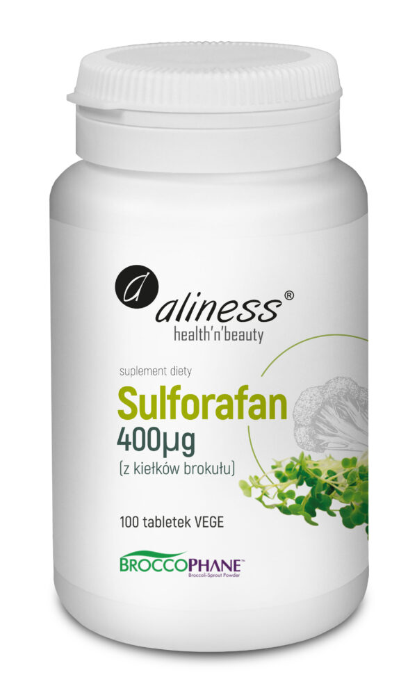 Sulforafan z kiełków brokułu Aliness 400 µg – naturalny ekstrakt BroccoPhane®