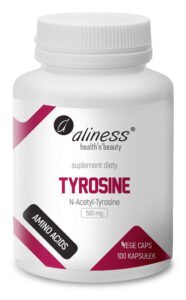 Tyrosine 500 mg Aliness – suplement diety N-Acetyl-Tyrozyna 100 kapsułek VEGE