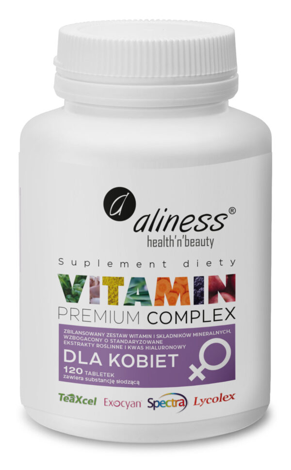 Premium Vitamin Complex dla kobiet 120 tabletek VEGE – suplement diety Aliness