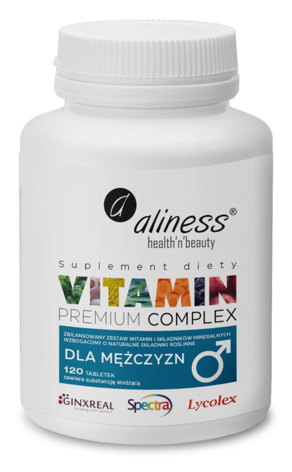 Premium Vitamin Complex dla mężczyzn 120 tabletek – suplement diety Aliness