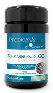 ProbioBalance Rhamnosus GG Balance – probiotyk z Lactobacillus rhamnosus GG, 5 mld bakterii/kaps., 30 kapsułek.