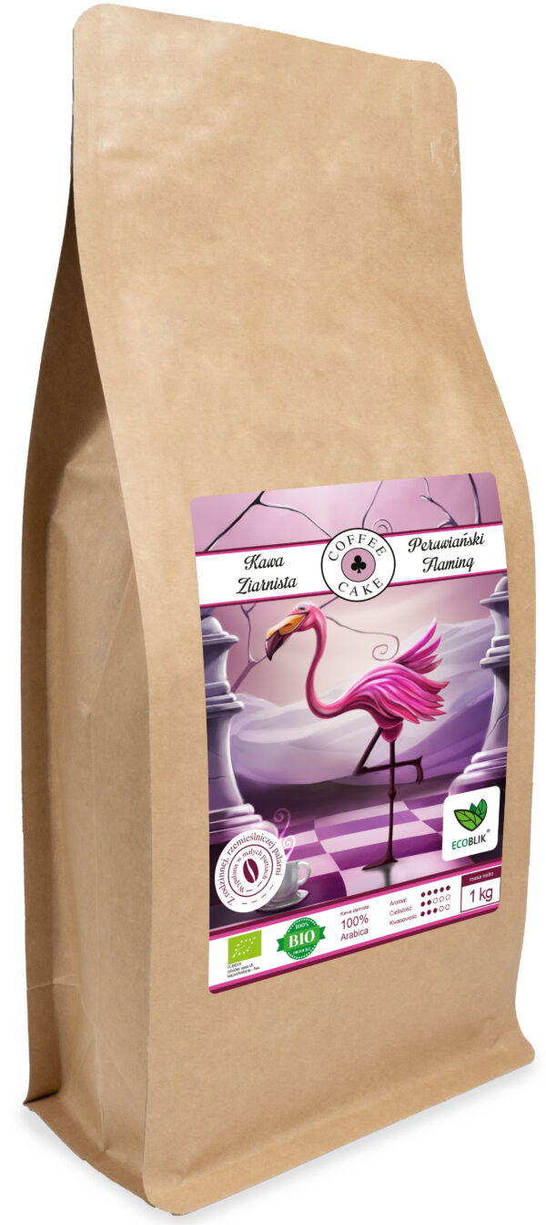 Kawa ziarnista ekologiczna Peruwiański Flaming 1 kg – Arabica BIO z Peru