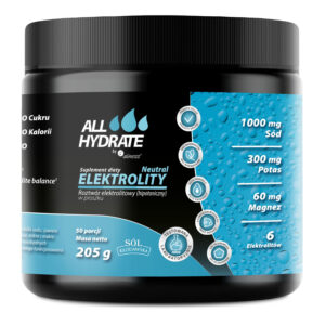 AllHydrate Elektrolity Neutral Aliness – naturalne elektrolity bez smaku i cukru, 205 g (50 porcji)