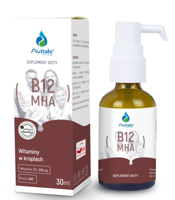 Avitale Witamina B12 MHA 200 µg w kroplach – suplement diety, 30 ml