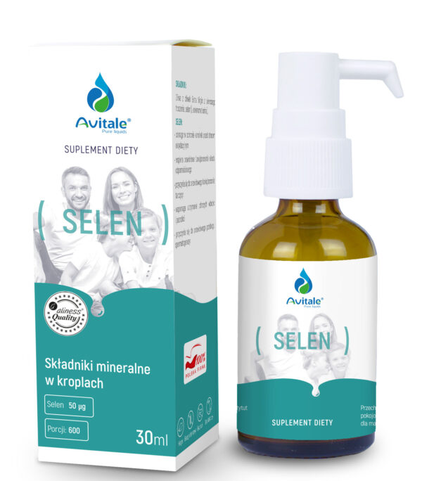 Avitale Selen 50 µg w kroplach 30 ml – L-selenometionina, 600 porcji, suplement diety