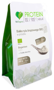 Białko ryżu brązowego BIO w proszku 200 g – ekologiczne białko roślinne