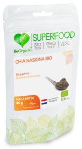 Chia nasiona BIO 40 g – ekologiczne nasiona szałwii hiszpańskiej