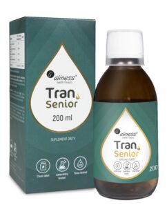 Aliness,Tran (olej z dorsza) SENIOR + D3 4000 IU, 200 ml