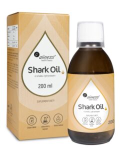 Aliness,Shark Oil (olej z wątrobyrekina) + Wit. A, Wit. D3, 200ml o smakucytrynowym